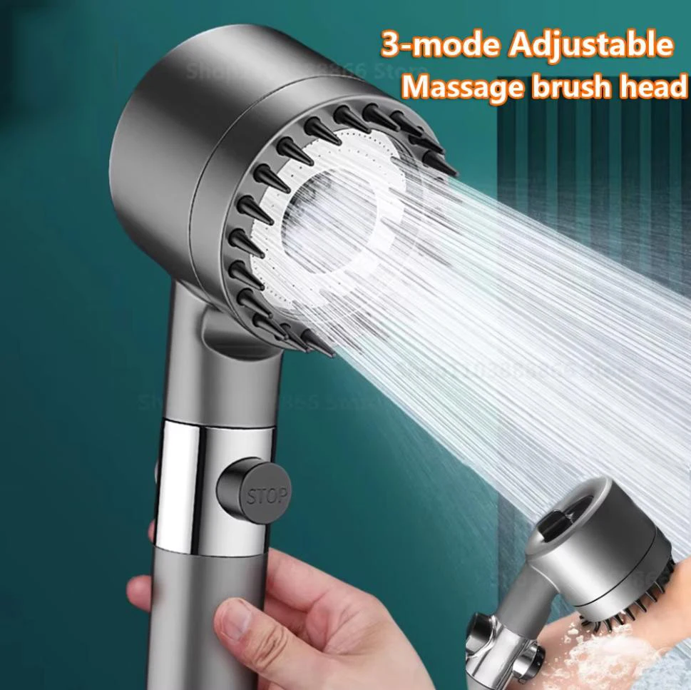 Xiaomi Hochdruck filter Dusch kopf 3-Modus einstellbares Spray mit Massage bürste Regen dusch set austauschbares Filter element Image