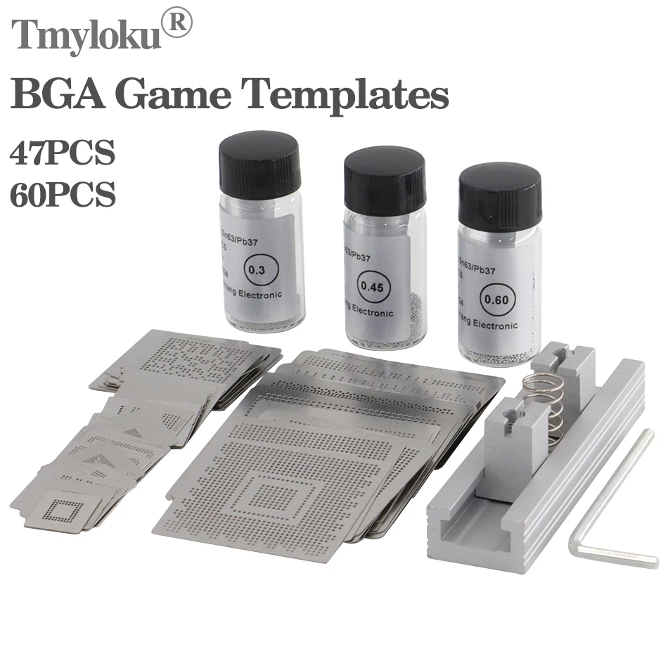Hochwertige 47 Stück/60 Stück Spielekonsole BGA Druckschweißform Vorlage Montage PS5 PS3-CPU PS3-GPU PS4 CXD90042GG CXD90061GG