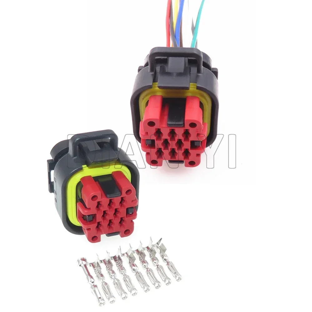 1 Set 8-Wege 770520-1 776286-1 AC-Baugruppe Auto Neue Energie Steuergerät ECU-Steckverbinder mit Kabeln Wasserdichte Automobilsteckdose Image