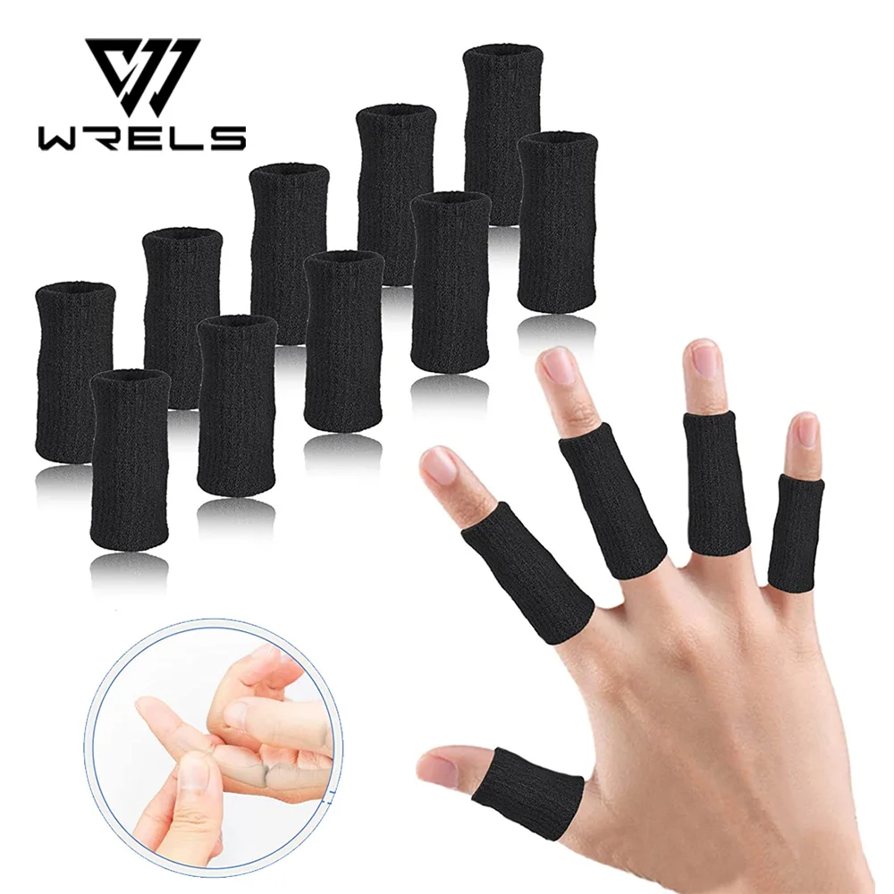 10 Stück bequeme Fingerstütze, Schienenhülse, Daumenstütze, Schutz, elastisch, atmungsaktiv, Stabilisatoren für Golf Image