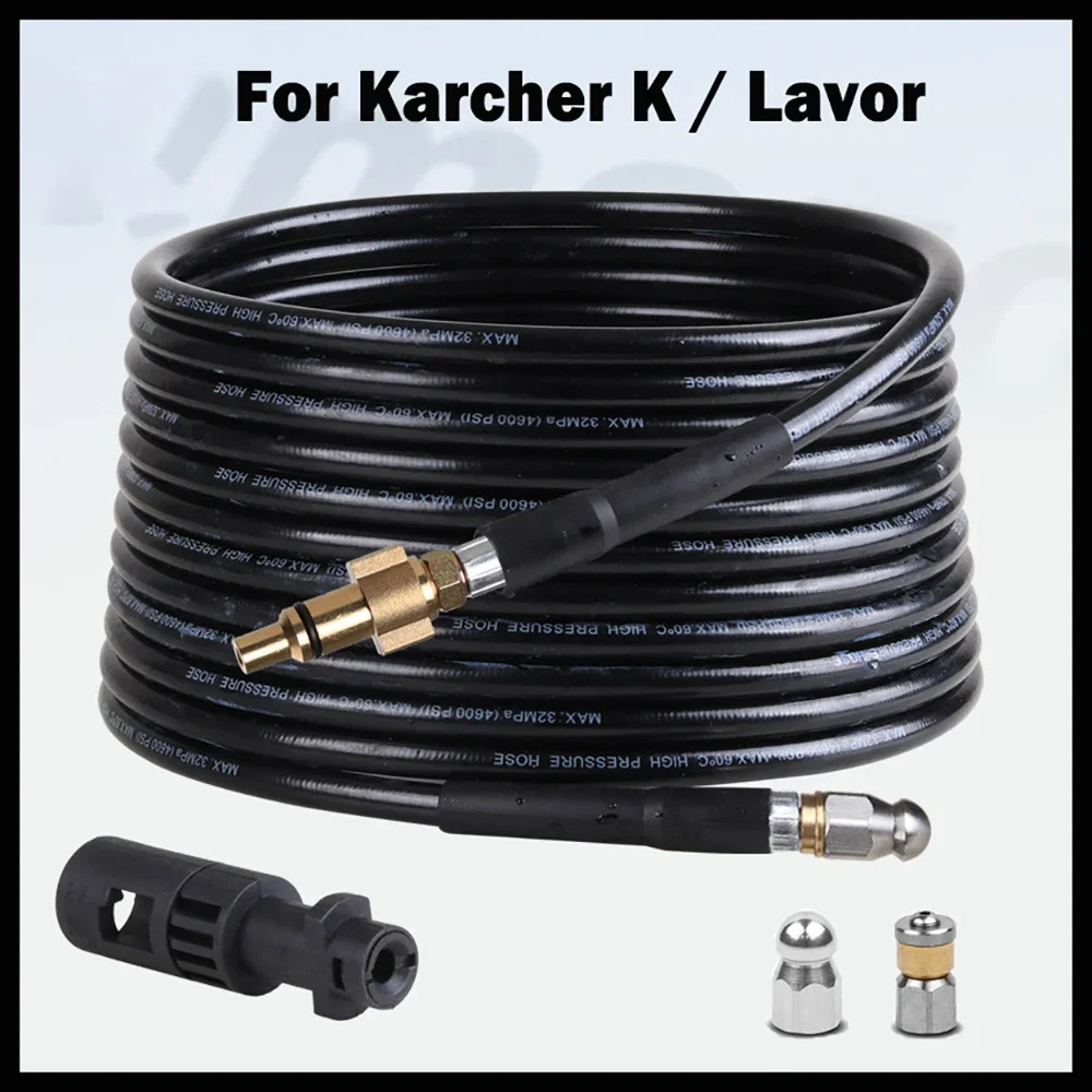 Hochdruck-Kanalreinigungsschlauch für Kärcher - K LAVOR Universal-Umwandlungsadapter Waschmaschinen-Kanalreinigungsset Image