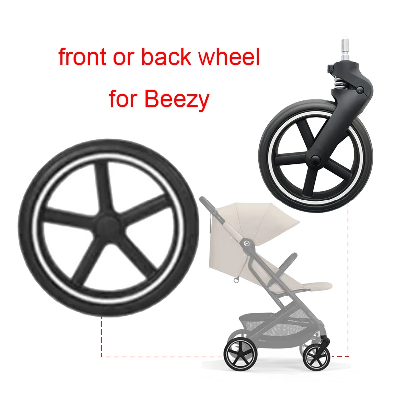 Kinderwagenrad für Cybex Beezy (Größe sorgfältig prüfen!!) Nach 2024: Je für einen vorne oder einen hinten – direkter Ersatz für Bugg-Zubehörteile Image