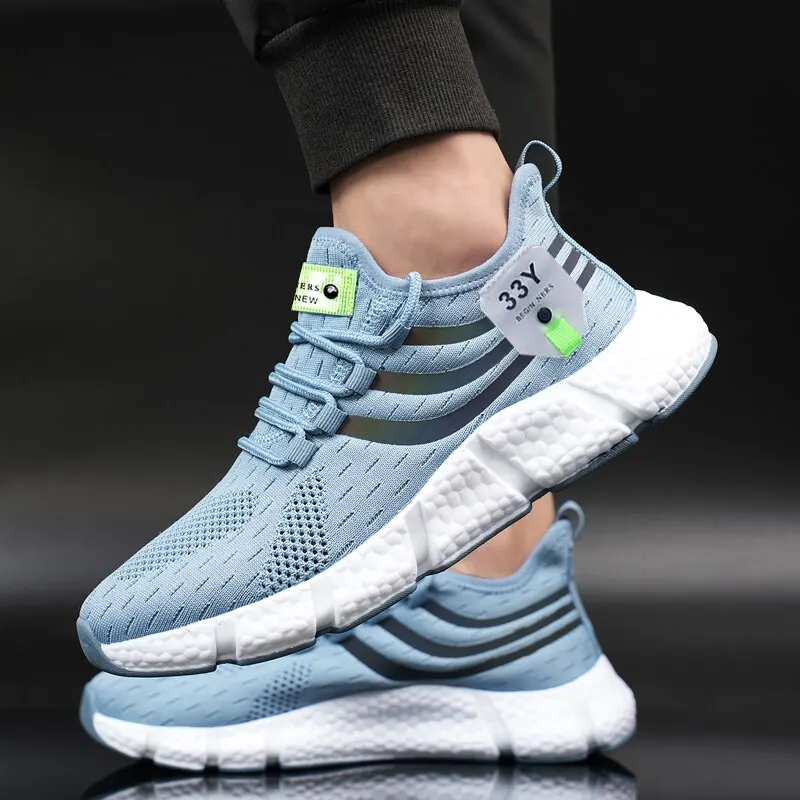 Männer Casual Sport Schuhe Atmungsaktive Leichte Turnschuhe Outdoor Mesh Schwarz Laufschuhe Athletisch Jogging Tenis Wanderschuhe