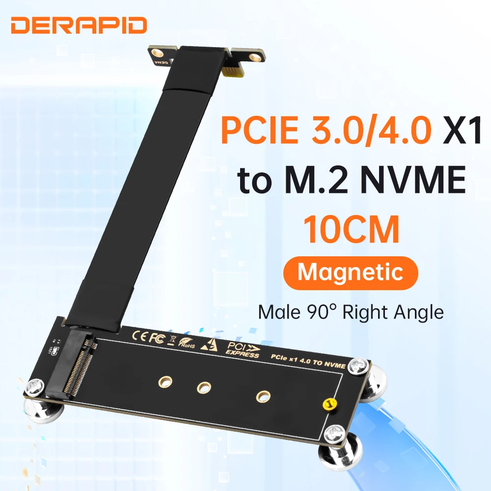 M.2 NVME zu PCIe X16 X8 X4 X1 Adapter Erweiterung Riser Karte mit Magnet Pad für 2230 2242 2260 2280 SSD Desktop PC PCIE 3.0 4.0 Image