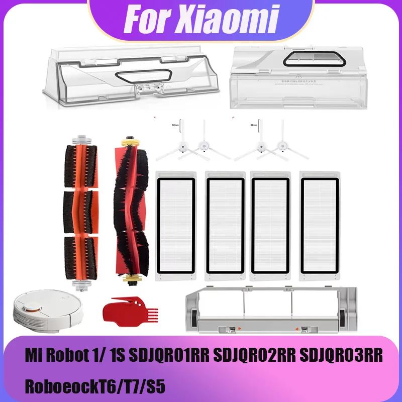 Hauptseite bürste für xiaomi mi roboter 1/ 1s sdjqr01rr sdjqr02rr sdjqr03rr roboeockt6/t7/s5 staubsauger zubehör hepa staub box Image