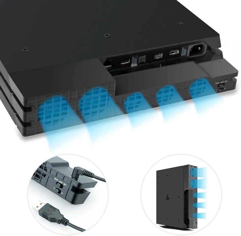 Lüfter Kühler DC 5 V Für Sony PS4 Pro Slim Spielkonsole Playstation Play Station PS 4 Kühlschrank USB ventilator Tragbare