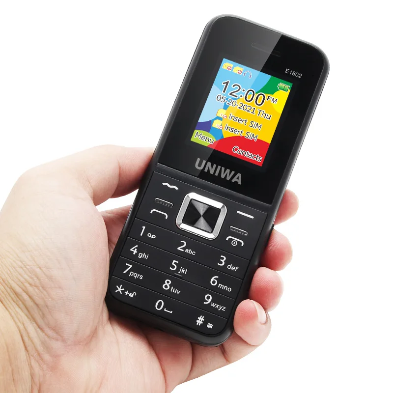 UNIWA E1802 Tastatur Telefon Senior Push-taste Telefone Lange Standby-FM GSM Telefon Radio Russisch Hebräisch Tastatur Handy