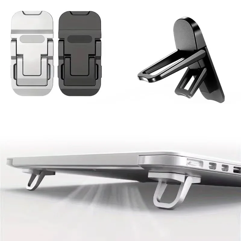 2 stücke Faltbare Tablet Ständer Tragbare Notebook Unterstützung Halter Einstellbare Riser Kühlung Halterung Universal Für Laptops PC Tastatur Image