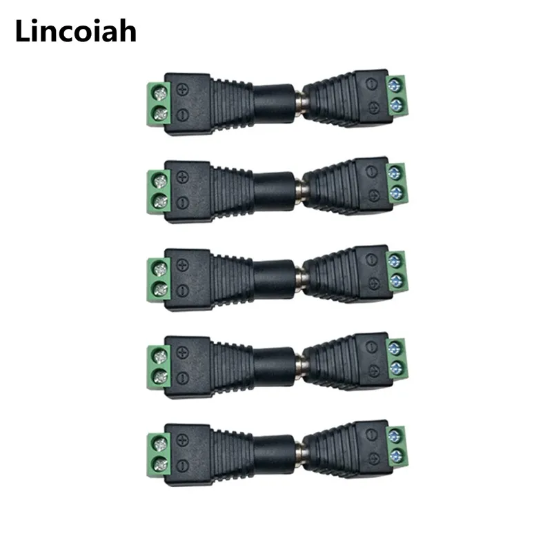 5-Stecker oder 5-Buchse, DC-Stecker, 2,1 mm x 5,5 mm, DC-Stromkabel, Jack-Adapter, Stecker für CCTV-Kamera, LED-Streifen, Licht usw. Image