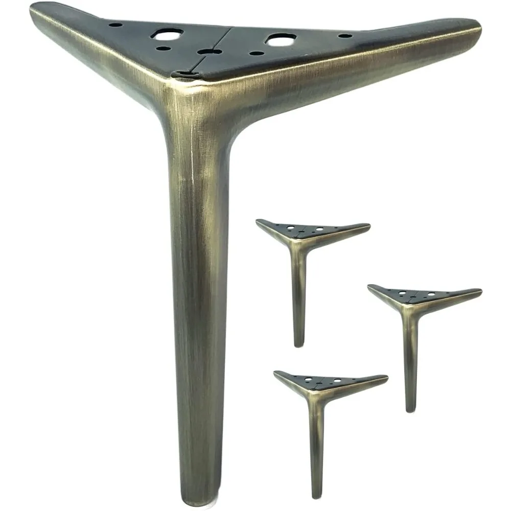 Antike Messing-Möbelbeine für Schrank, Sofa, Couch, Tisch, Stuhl, Bett, 4er-Set Metallbeine im Mid-Century Modern Stil zum Selbermachen