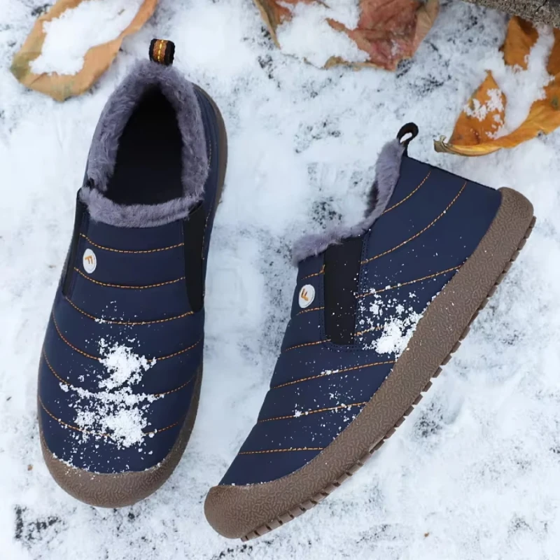 Winter-Herrenstiefel, schwarze Freizeitschuhe, warme und rutschfeste Wanderschuhe, Outdoor-Gummisohle, 2025, bequeme Schneestiefel für Damen Image