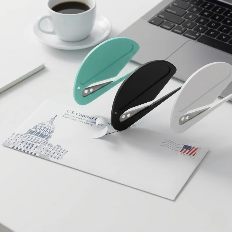 Mini Sicherheits-Brieföffner Umschlagschneider Plastik-Papierschneider Handlicher Brieföffner Bürobedarf Schreibwaren Geschenke Image