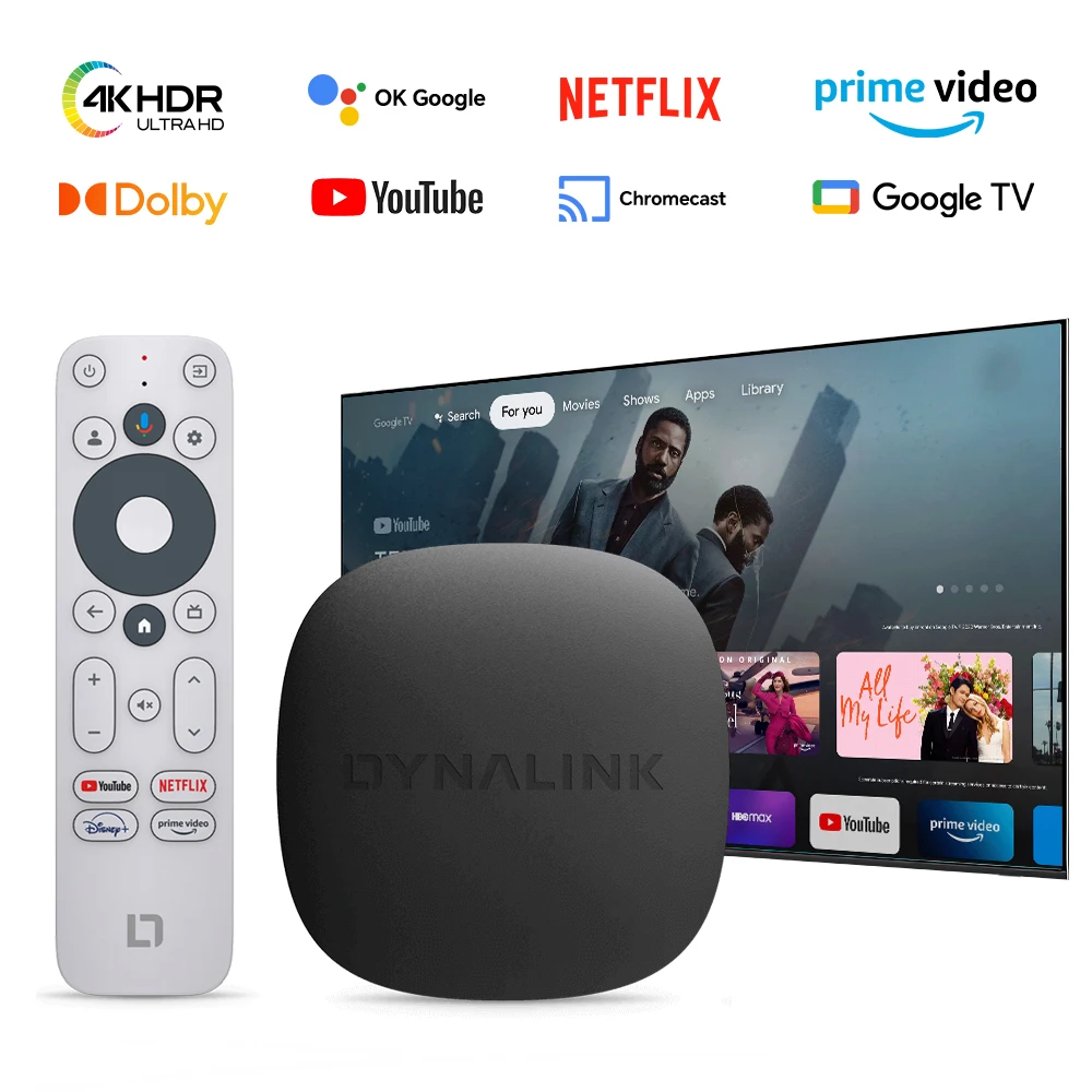 Google TV Box mit Netflix 4K Streaming Media Player zertifiziert Google TV 12.0 unterstützt Dolby Audio 2G 16G HDR10+ Google Assistant Image