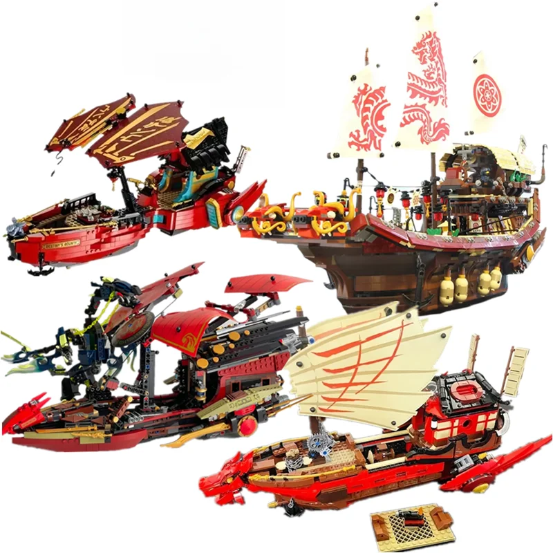 MOC Phantom Series Bausteine Destiny's Bounty Drachenboot-Sets Staffel 1, Schiff, Weihnachtsgeschenk für Kinder, Zusammenbauspielzeug 70738 Image