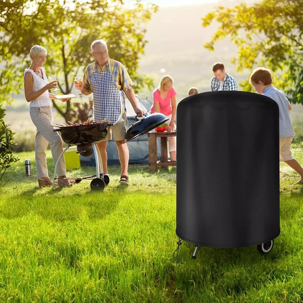 1Pcs Wasserkocher BBQ Abdeckung Für Raweao Wasserkocher BBQ Abdeckung Für Weber 57Cm Im Freien Wasserdichte Grill Abdeckung Runde BBQ Abdeckungen Image