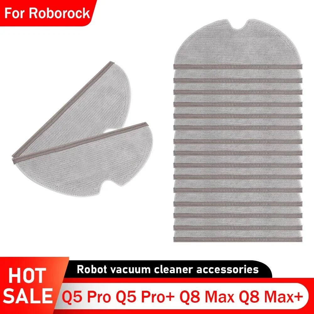 Ersatz-Mopptücher für Roborock Q5 Pro Q5 Pro+ Q8 Max Q8 Max+ Staubsaugerzubehör, waschbare Wischpads, Ersatzteile Image