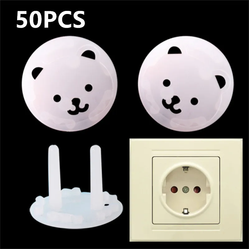 10/20/50PCS Baby Sicherheit Kind Elektrische Steckdose Stecker Schutz Sicherheit Zwei Phase Safe Lock Abdeckung kinder Steckdosen Image