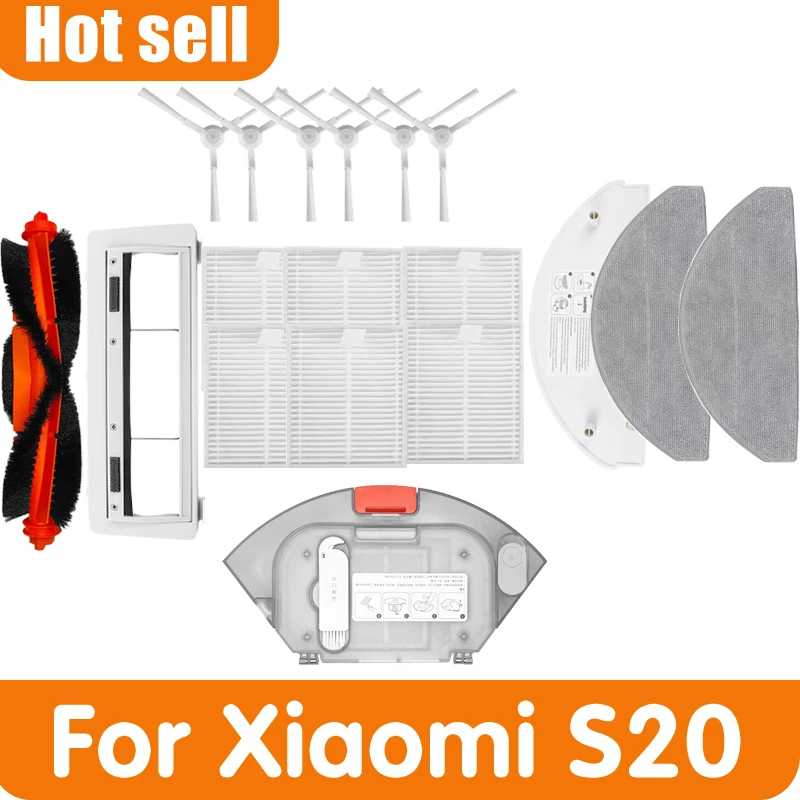 Für Xiaomi Staubsauger S20 / D106 E12 E10 B112 Zubehör Ersatzteile Hauptbürste Seitenbürste Wischtuch Filter Image