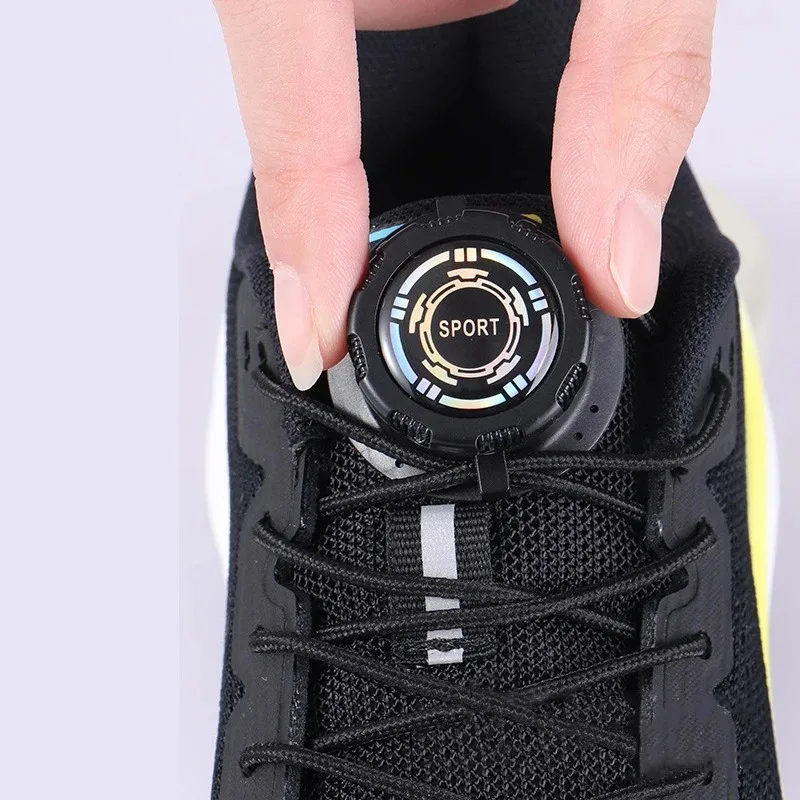 Dicke Schnürsenkel mit Drehverschluss, neue verbesserte automatische Schnürsenkel ohne Binden für Kinder und Erwachsene, Sneaker-Schnürsenkel, Schuhzubehör Image