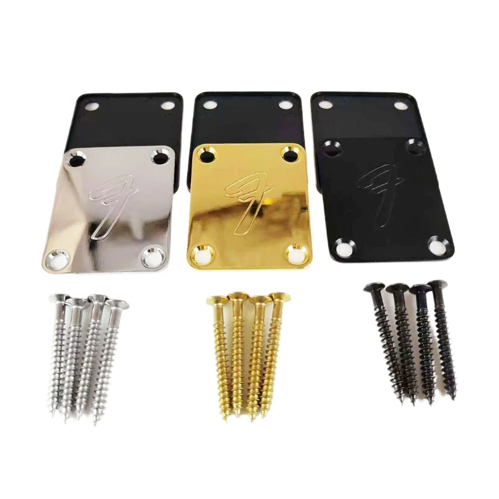 4-Loch E-Gitarre Halsplatte Schaft Verstärkung Platte Gitarre Hals Joint Board Schutz Schallwand Image