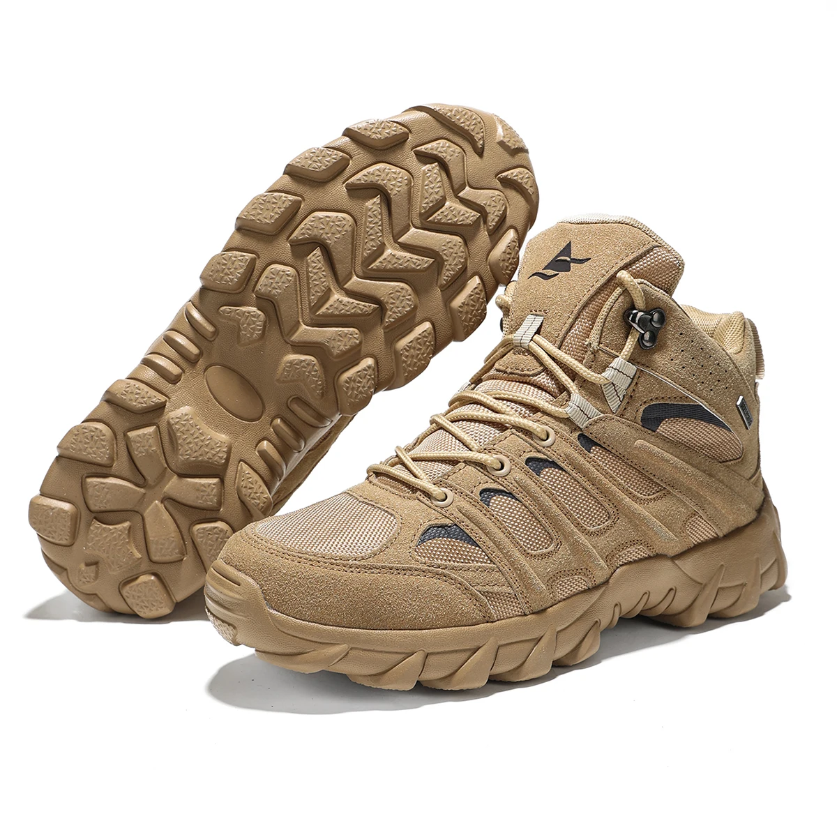 Männer Wüste Stiefel Männer Stiefeletten Männlich Outdoor Wanderschuhe Taktische Stiefel Große Größe 40-46 Arbeit Sicherheits Schuhe motorrad Stiefel Neue