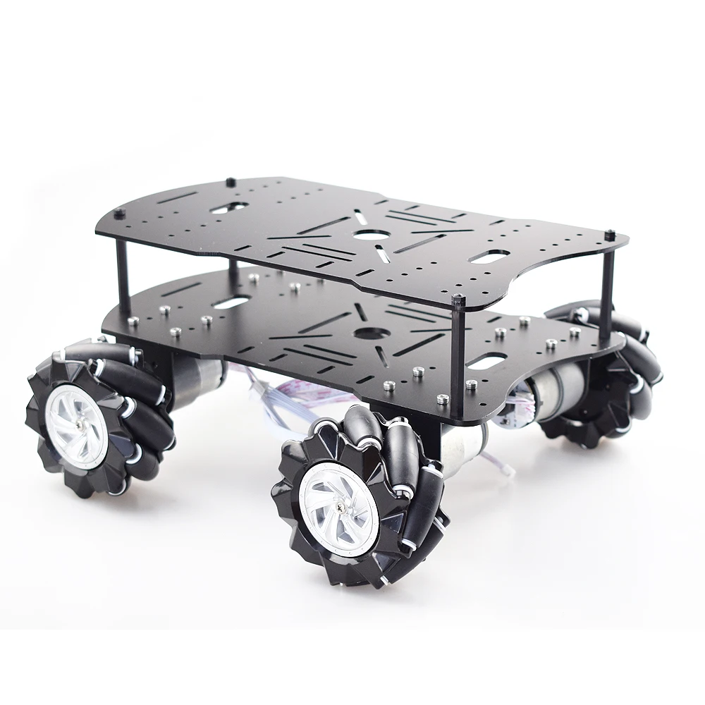 15kg Last 4WD 80mm Mecanum Rad RC Roboter Auto Chassis mit DC 12V Encoder Motor für Arduino Himbeer Pi DIY Projekt Stiel Spielzeug Image