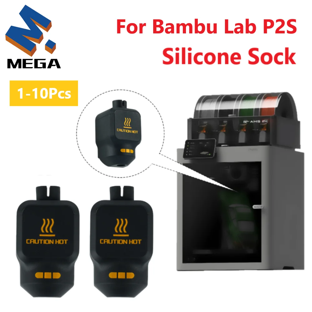 Silikon Socken Für Bambu Lab P2S Fall 3D Drucker Heizung Block Silikon Hülse Bambulab P2S Hotend Wärmedämmung Fall Abdeckung Image