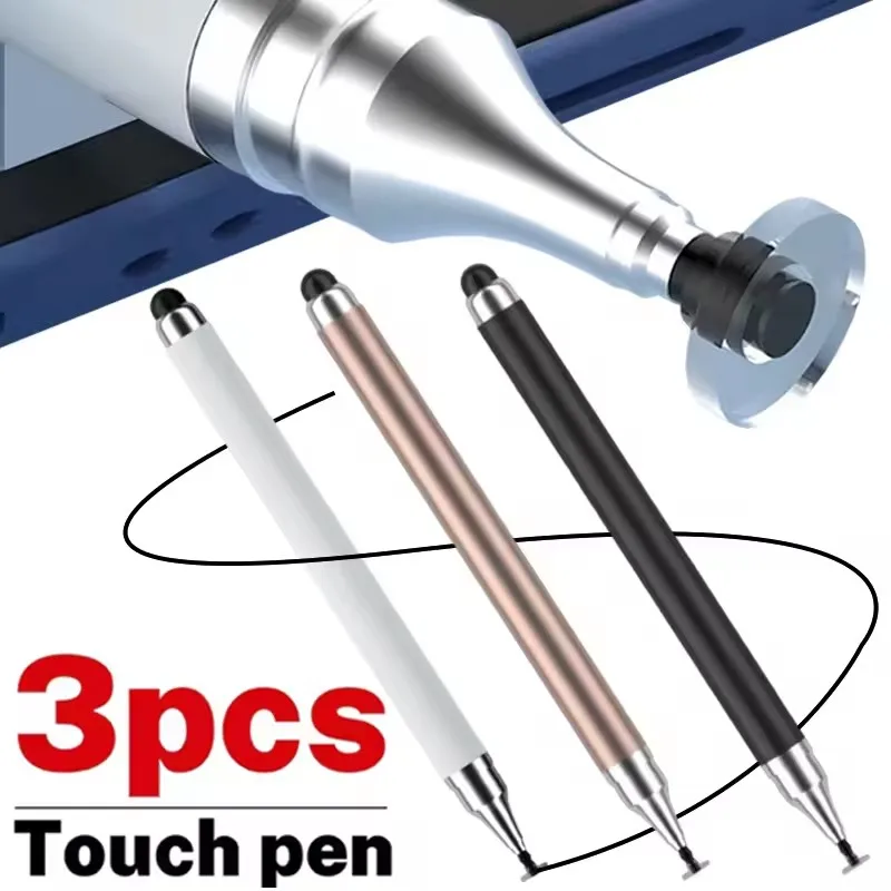 3/1Pcs Tablet Handy Universal 2 IN 1 Kapazitiven Stylus Stift Zeichnung Stifte für IPhone Android Alle kapazitiven Touchscreens Image