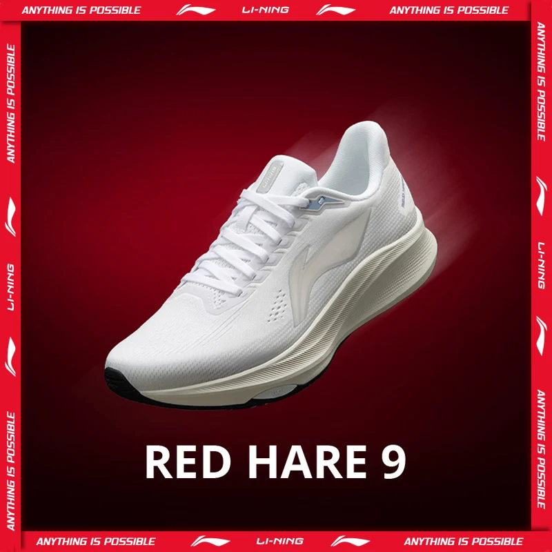 Li-Ning RED HARE 9 Rennlaufschuhe für Damen, leichter Schaumstoff, ULTRA, atmungsaktiv, stabil, rutschfest, LiNing-Trainingssneaker, ARPW004 Image