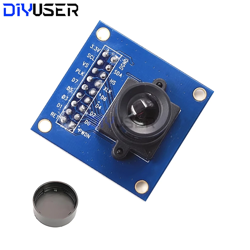 OV7670 Kameramodul 640x480 VGA 30fps mit AL422B FIFO Auto-Exponiersteuerung I2C-Schnittstelle für STM32 ESP32 DIY-Kit Image