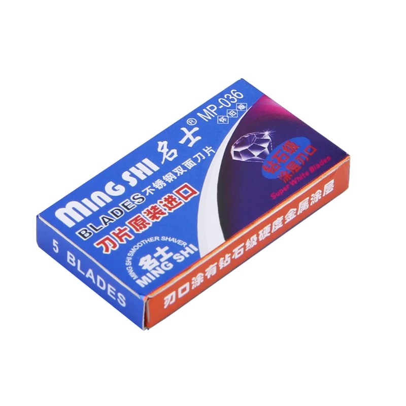 Mingshi Double Edge Blade Edelstahl Ultra-scharfe Sicherheitsrasierklingen zum Rasieren von Klingen für manuellen Rasierer 5 Stück/Packung Rasierklinge Image