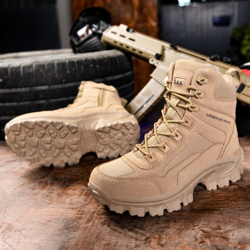 Männer Wanderschuhe Taktische Sport Schuhe Männlichen High Top Wasserdichte Outdoor Bergsteigen Schuhe Jagd Stiefel Männer Outdoor Stiefel