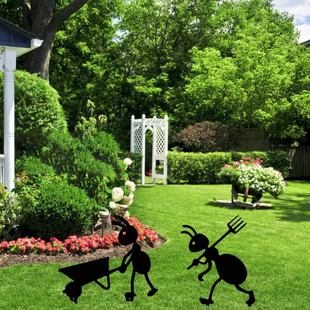 Charmante Metall ameisen für Garten-Outdoor-Hof Ornamente und Rasen Pfähle. Perfekte Eisen kunst für Garten-und Garten dekor