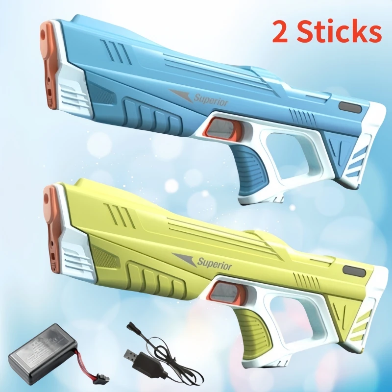2-Sticks Kinder elektrische Wasserpistole Sommer Strand Outdoor Kampfspiele Induktion absorbieren Wasser vollautomatische Wasserpistolen für Kinder