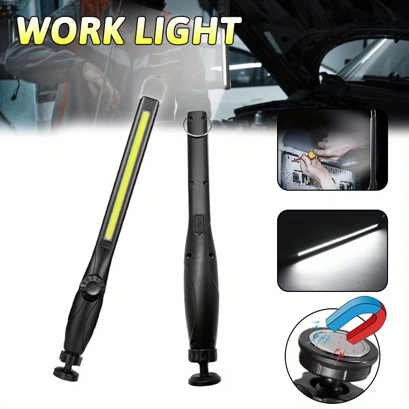 COB Tragbare LED-Arbeitsscheinwerfer, kabellos, magnetisch, LED-Arbeitslampe, Inspektionslichter für Autoreparatur, Zuhause, Garage, Notfall-Taschenlampe