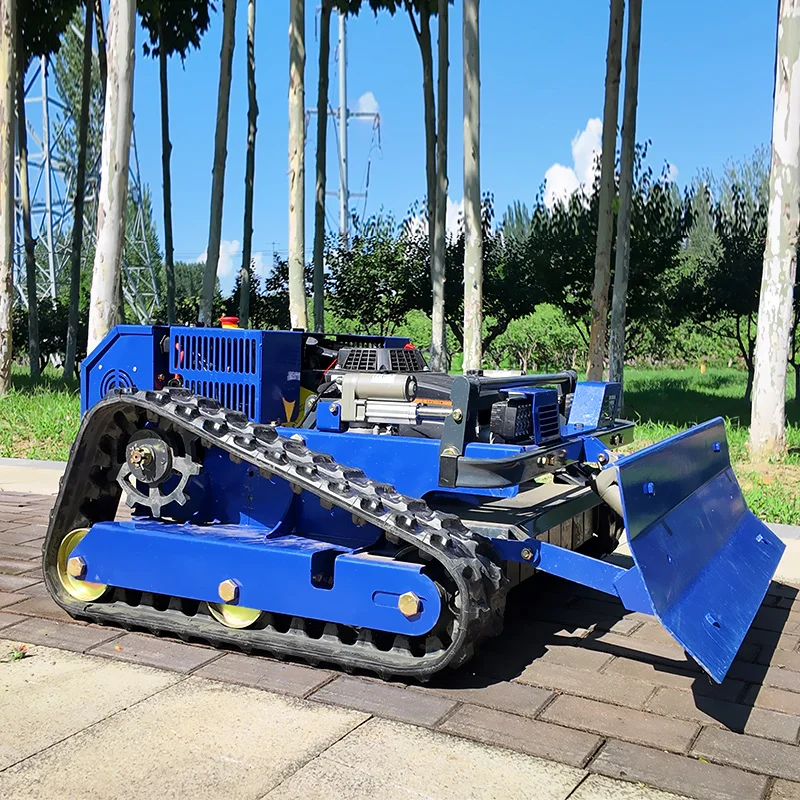 Maßgeschneiderter RC-Rasenmäher, kleiner Roboter-Grasschneider, Schnittbreite 500 mm, ferngesteuerter Raupenmäher Image
