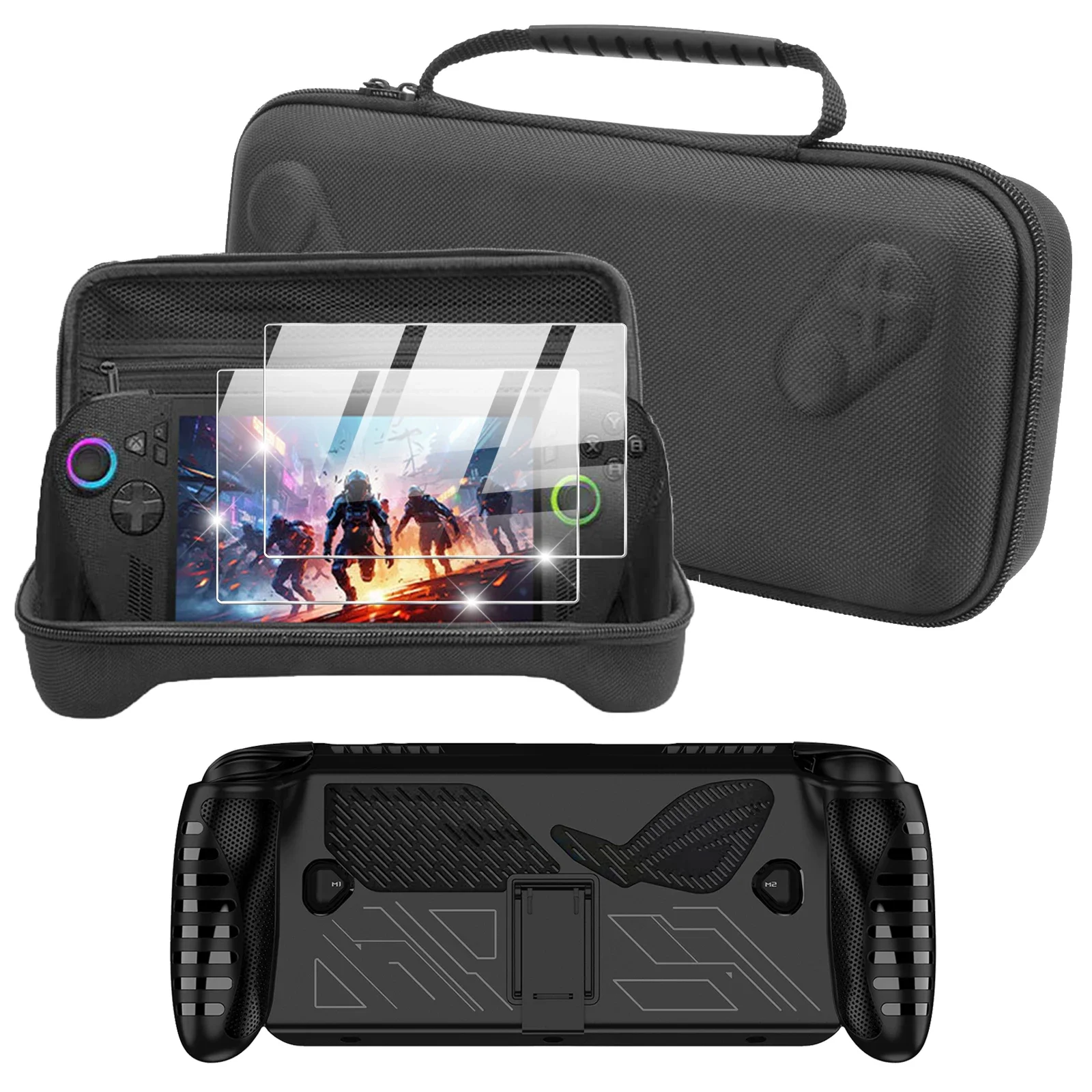 3-in-1-Zubehörset für ROG Xbox Ally / Ally X Schutzhülle mit Displayschutzfolie und Tragetasche, Reiseaufbewahrungshülle Image