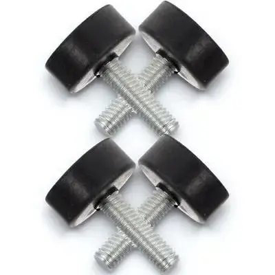 4 Stück verstellbare Gummifüße, Möbelnivellierer, 25 mm, M8-Schraube, robust, rutschfest, Stoßdämpfung, Tischbeinschutz Image