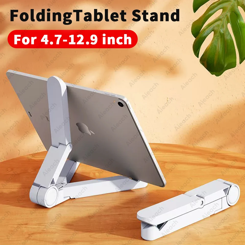 Desktop-Ständer für Tablet 4,7 bis 12,9 Zoll, verstellbare Klapphalterung, Tablet-Halterung für iPad, Xiaomi, Samsung, Handy-Unterstützung Image
