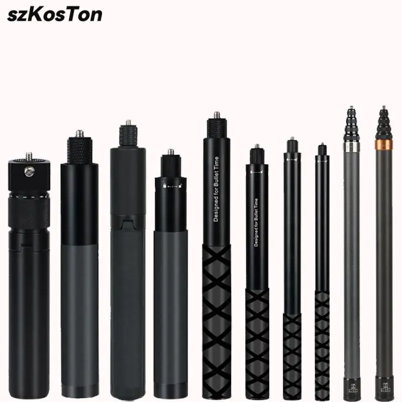 Unsichtbarer Selfie-Stick für GoPro 13 12 11 10 9 8 Insta360 X5 X4 X3 X2 1/4 Zoll verlängerter Einbeinstativstange für Sportkamera-Zubehör Image