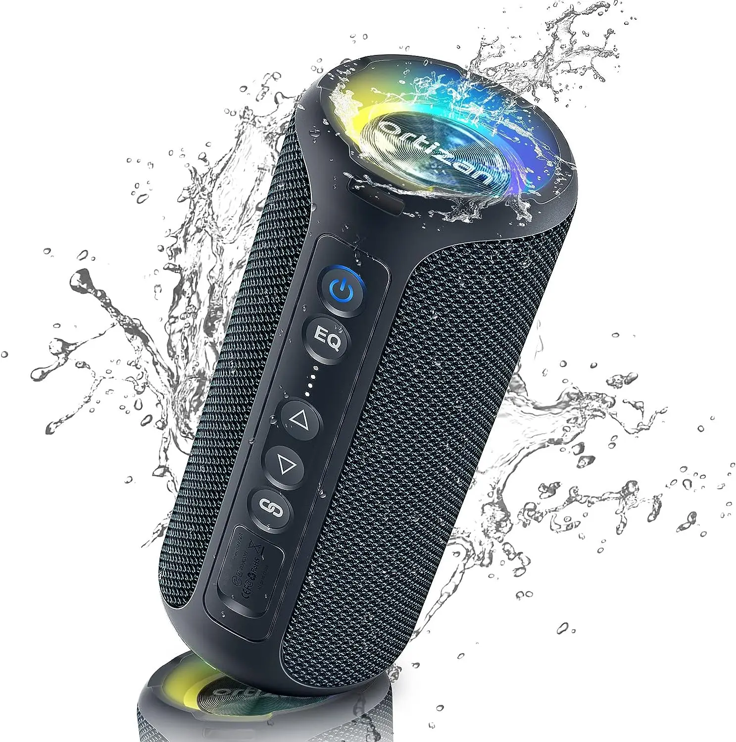 Ortizan X8 Pro Bluetooth-Lautsprecher, tragbar, mit 40 W Stereo-Sound, reichem Bass, IPX7 wasserdicht, 30 Stunden Spielzeit, gemischte Farblichter, 3 EQ Image