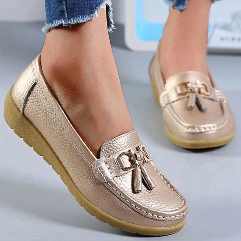 Frauen Schuhe Krankenschwester Loafers Schuhe Classics Wohnungen Zapatos Mujer Bequeme Flache Schuhe Frauen Weiß Casual Leder frauen Schuhe