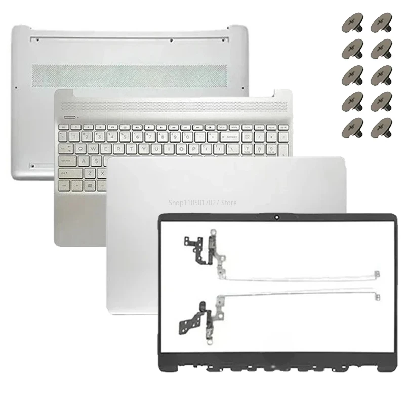 Neue Für HP 15S-FQ 15S-FR 15S-EQ 15-EF 15-ER 15-DY TPN-Q222 Q230 LCD Back Cover Lünette Palmrest Bottom Case L63603-001 L63590-001 Image