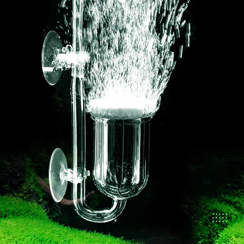 CO2-Diffusor für Aquarien, Blasenreaktor, CO2-System, Zerstäuber für Aquarien, lebende Pflanzen, Wasser, Gras, wachsen, Raffinierer mit Saugnapf Image