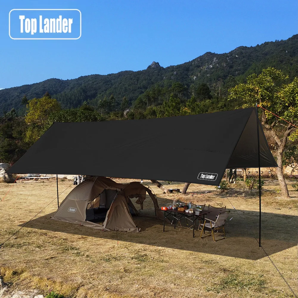 Oxford große Plane, wasserdicht, 4 x 6 m, Sonnenschutz, Outdoor, Camping, Markise, Zelt, große Plane, Schattenüberdachung für Familien, Strand, Wandern