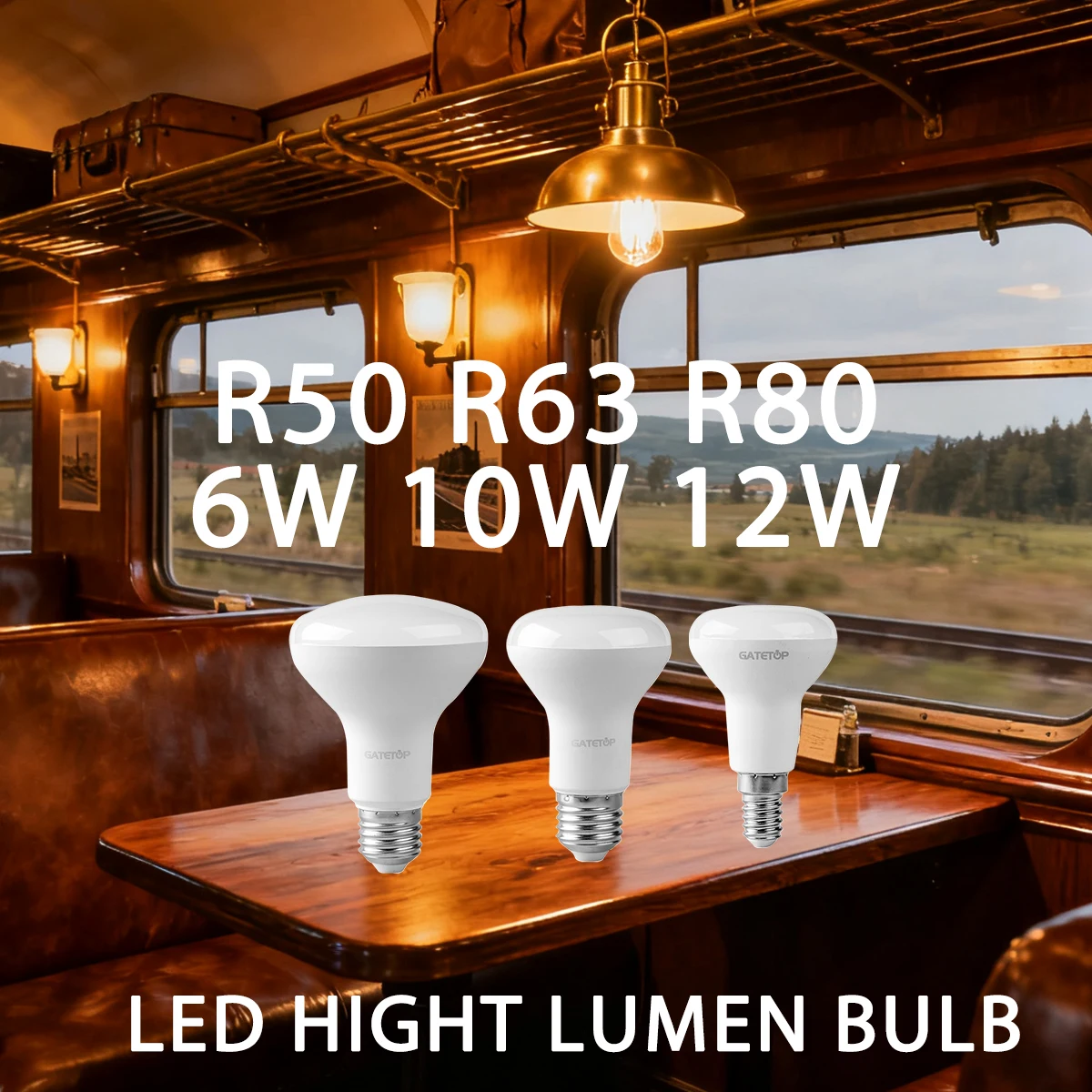 1-10PCS R50 R63 R80 E14 E27 R Birne Badezimmer Licht 6W 10W 12W 3000K 4000K 6000K Hight Lumen Natürliches Licht für Badezimmer zu Hause Image