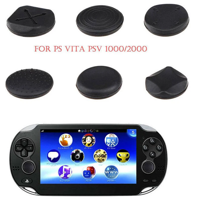 6 stücke Silikon Joystick Protector Case Daumens tiel Griff Kappe Joystick analoge Schutzhülle für psvita/ps vita/psv 1000/2000 schlank Image