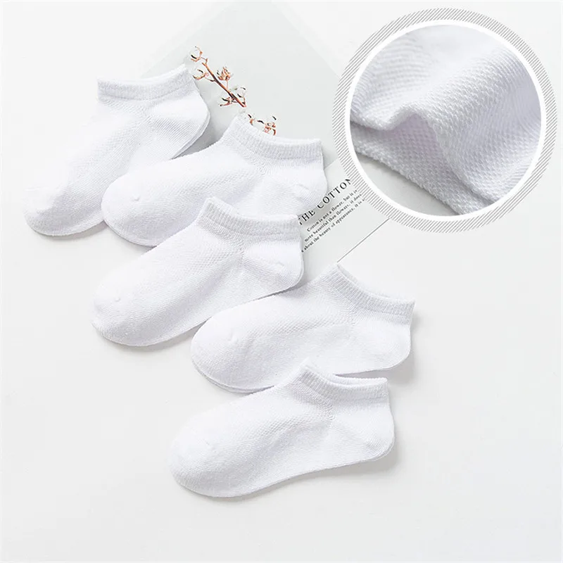 5 Paare/los Kinder Socken Baumwolle Sommer Junge Mädchen Baby Mode Niedlichen Cartoon Atmungsaktive Weiche Mesh Für 1-12Y Teen Kinder Casual socke Image