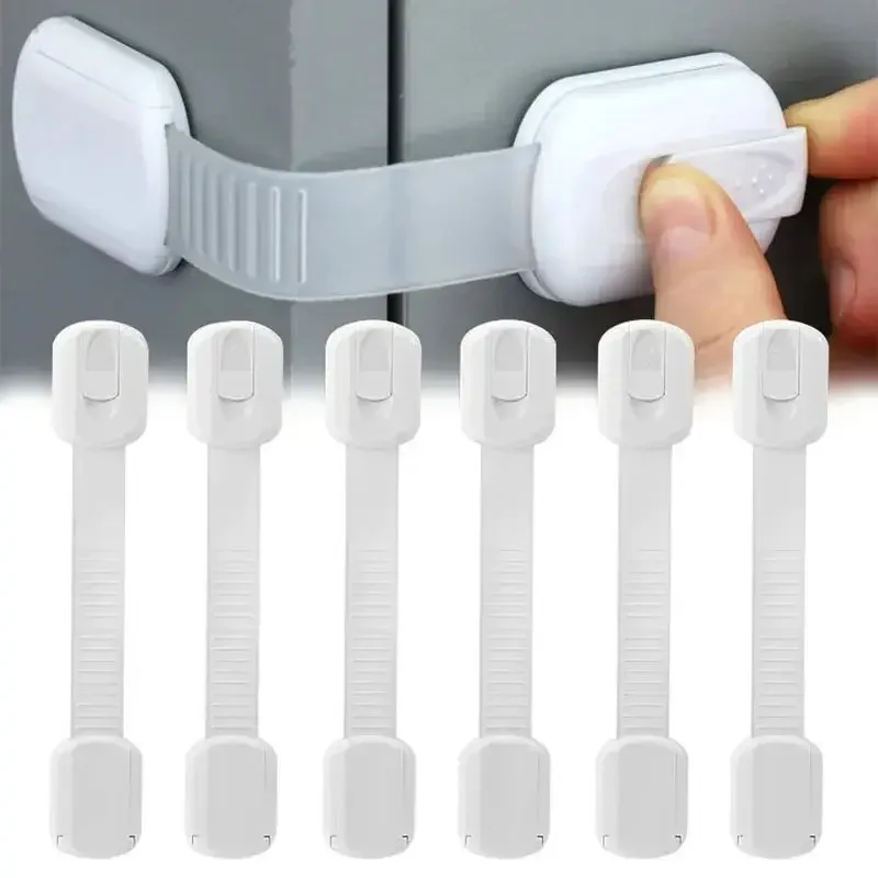 3/5/10 teile/los Kinder schloss Schutz von Kindern Baby Schublade Anti-Öffnung Schrank tür Kühlschrank Anti-Quetsch-Sicherheits schloss Schnalle Image