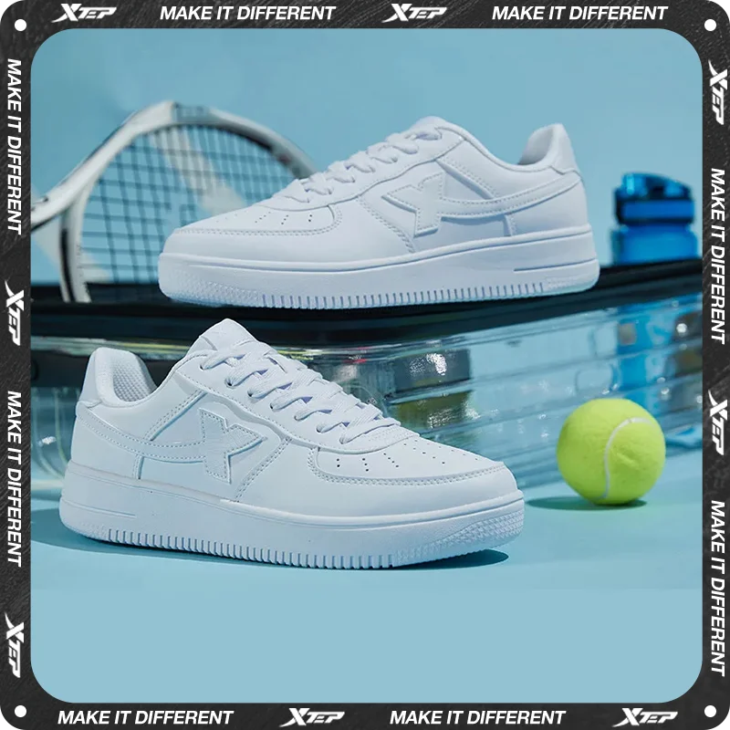 Xtep Frauen Männer Skateboard Schuhe Non-Slip Casual Weiß Paar Skate Turnschuhe Männlich Weiblich Luxus Marke Schuhe 881219319851